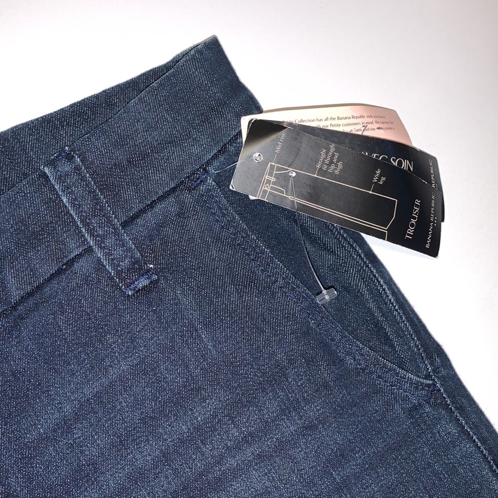 🆕 Banana Republic Dark Blue Trouser Jeans - Women’s Size 27P / 4P - Picture 7 of 7